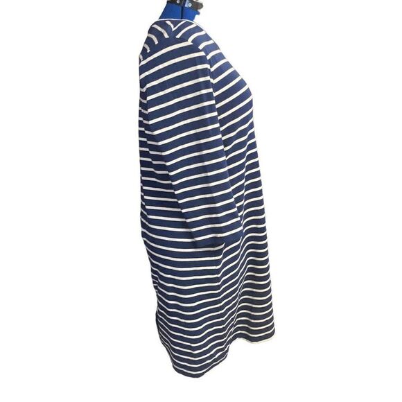 OLD NAVY Blue & White Striped Nautical Dress Size Large - Picture 2 of 11